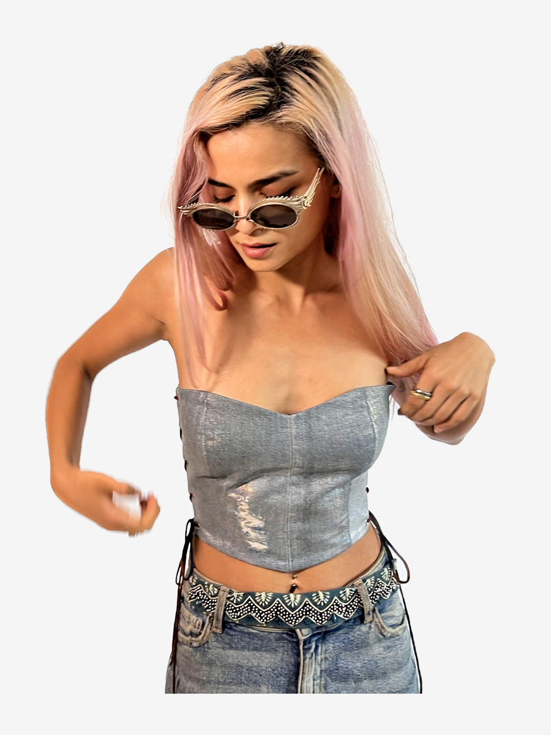 Reversible Denim Corset