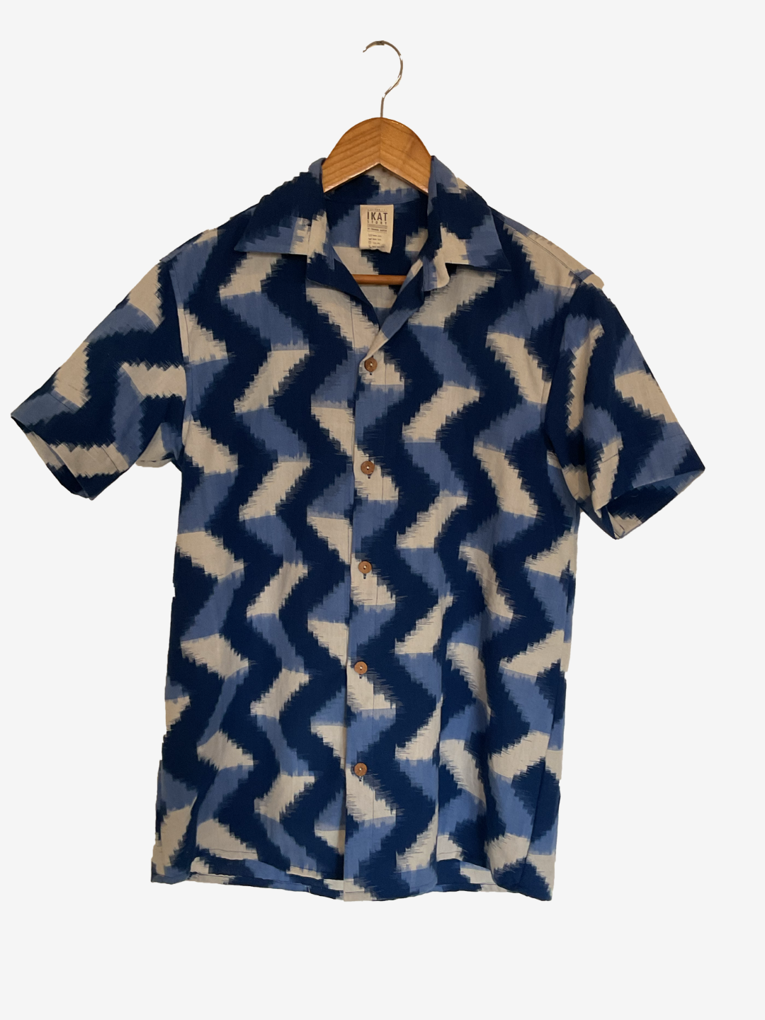 420 double ikat zigzag shirt