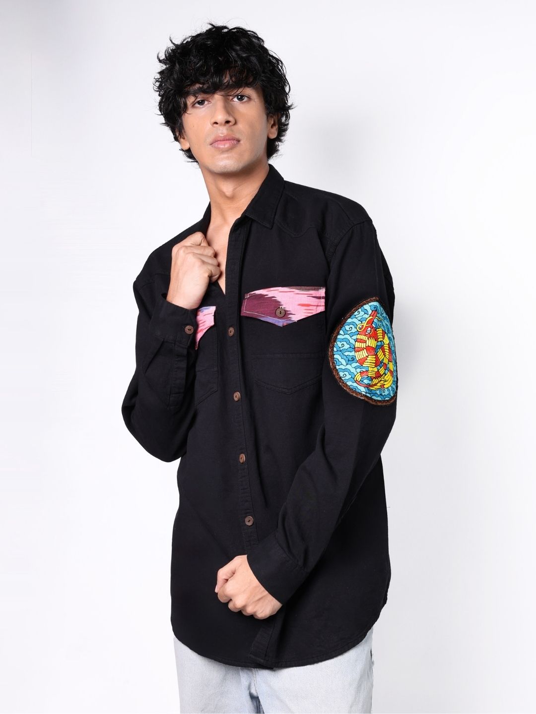 Dragon's Fury Patchwork Shirt