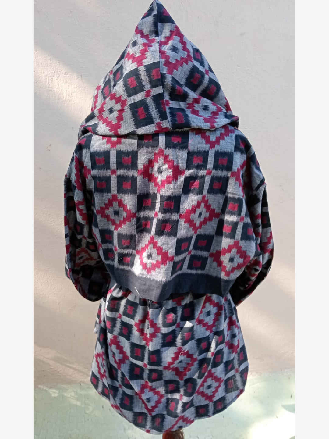 Embroidered Tie - up Hoodie