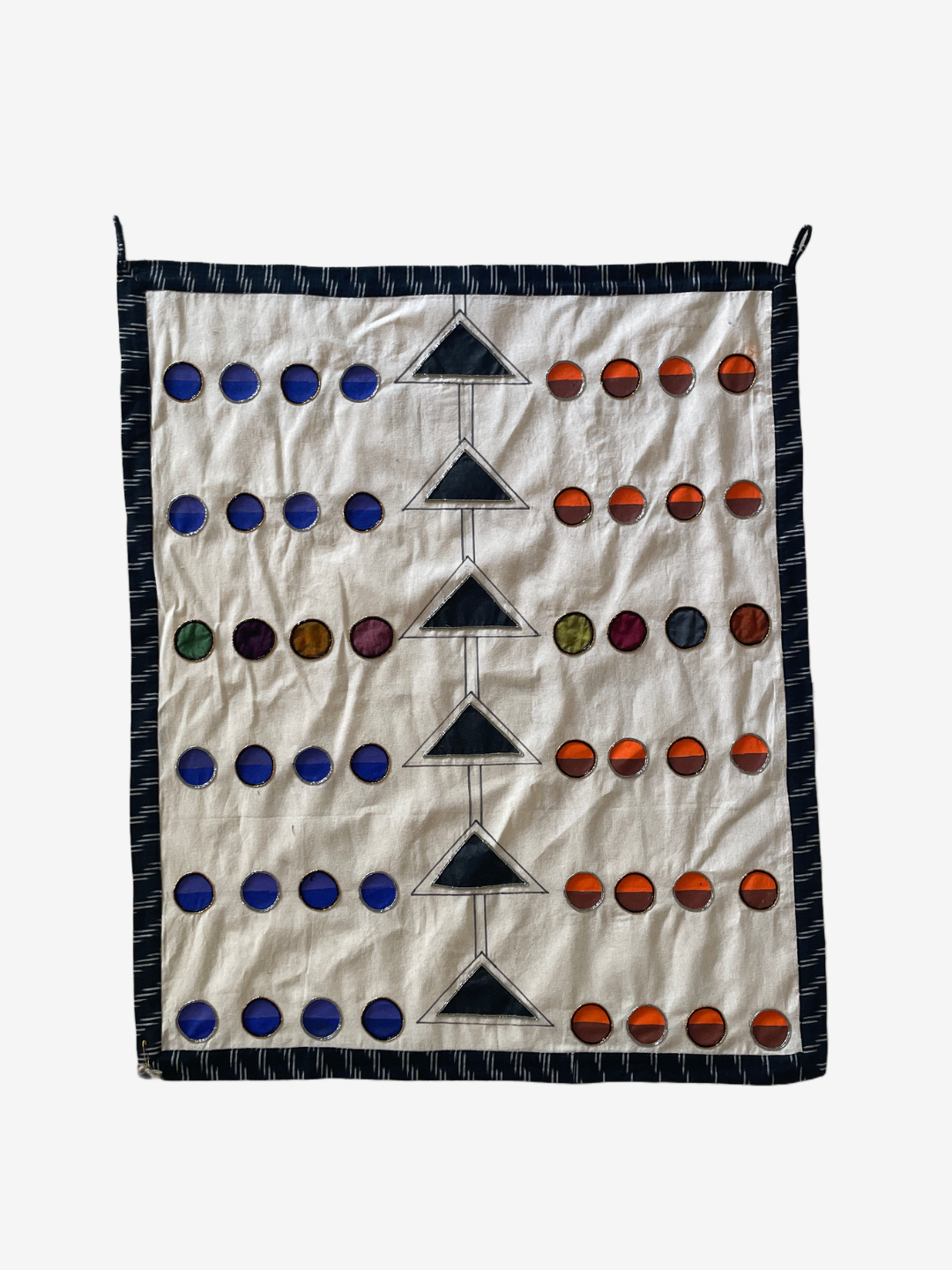 Hand-painted embroidered tapestry