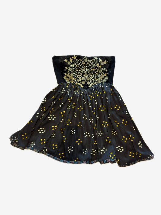 The Ikat Story X Red empress top Corset dress