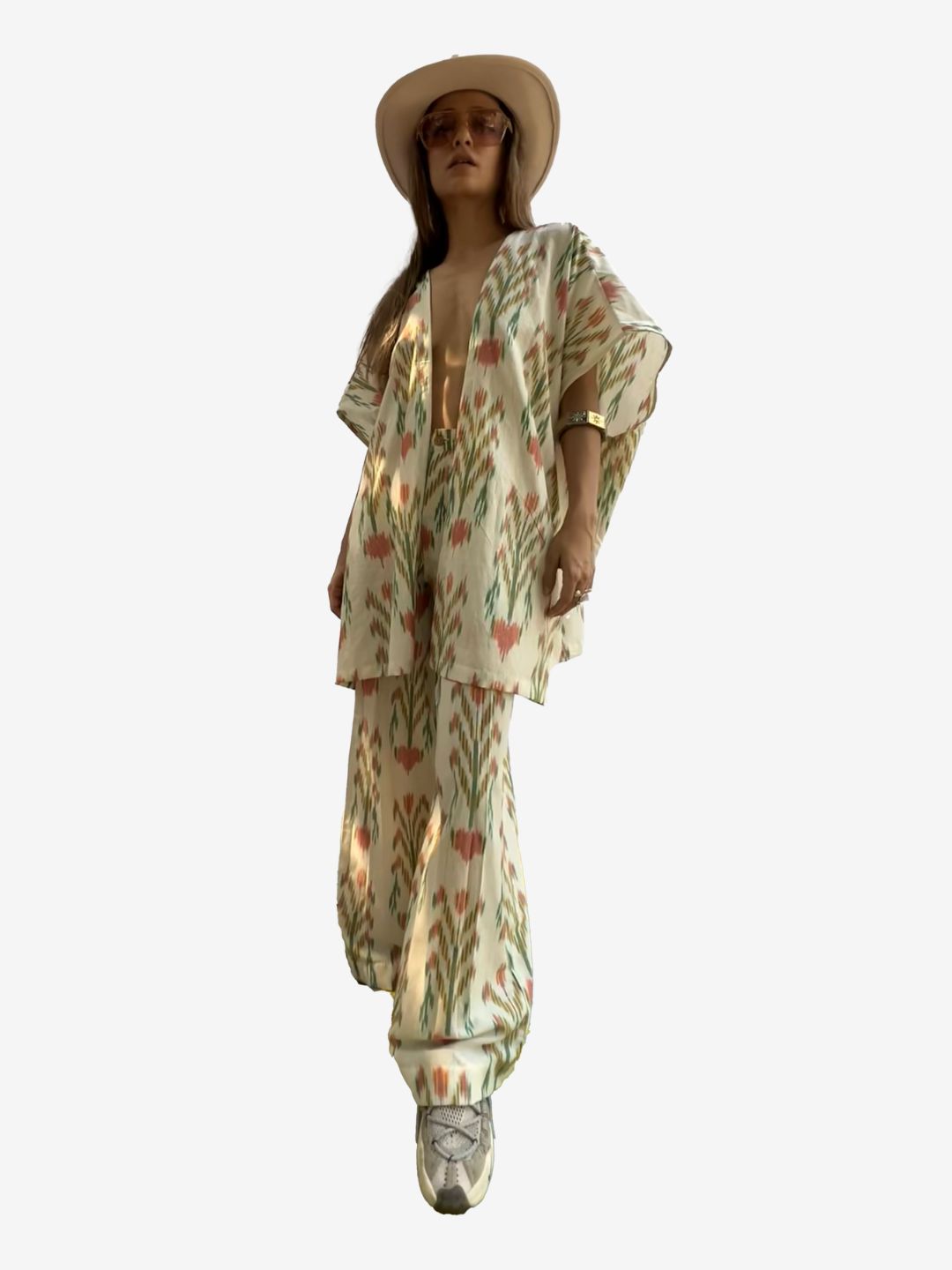 427 handloom flower weave pants