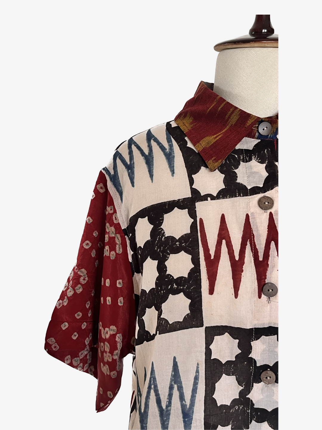 Patch-maker cropped shirt