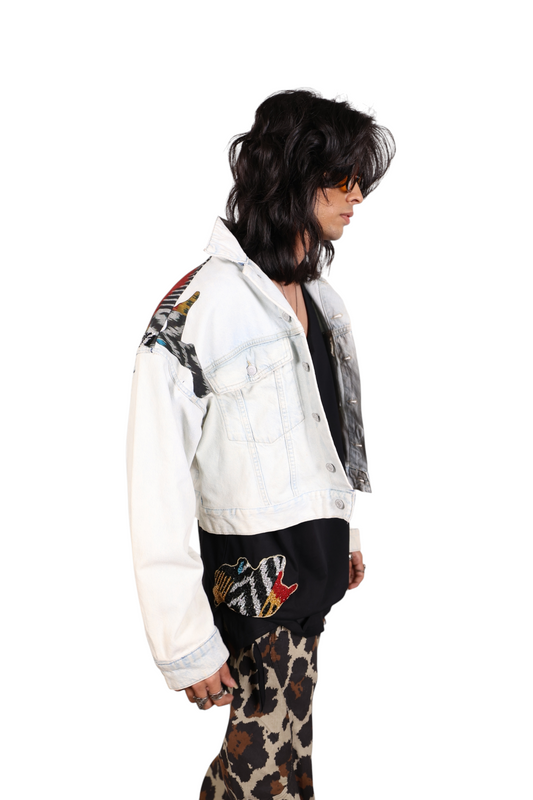 Embroidered denim jacket