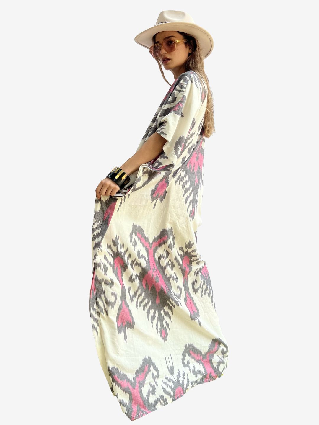 421 Pink Haze Kaftan Cape