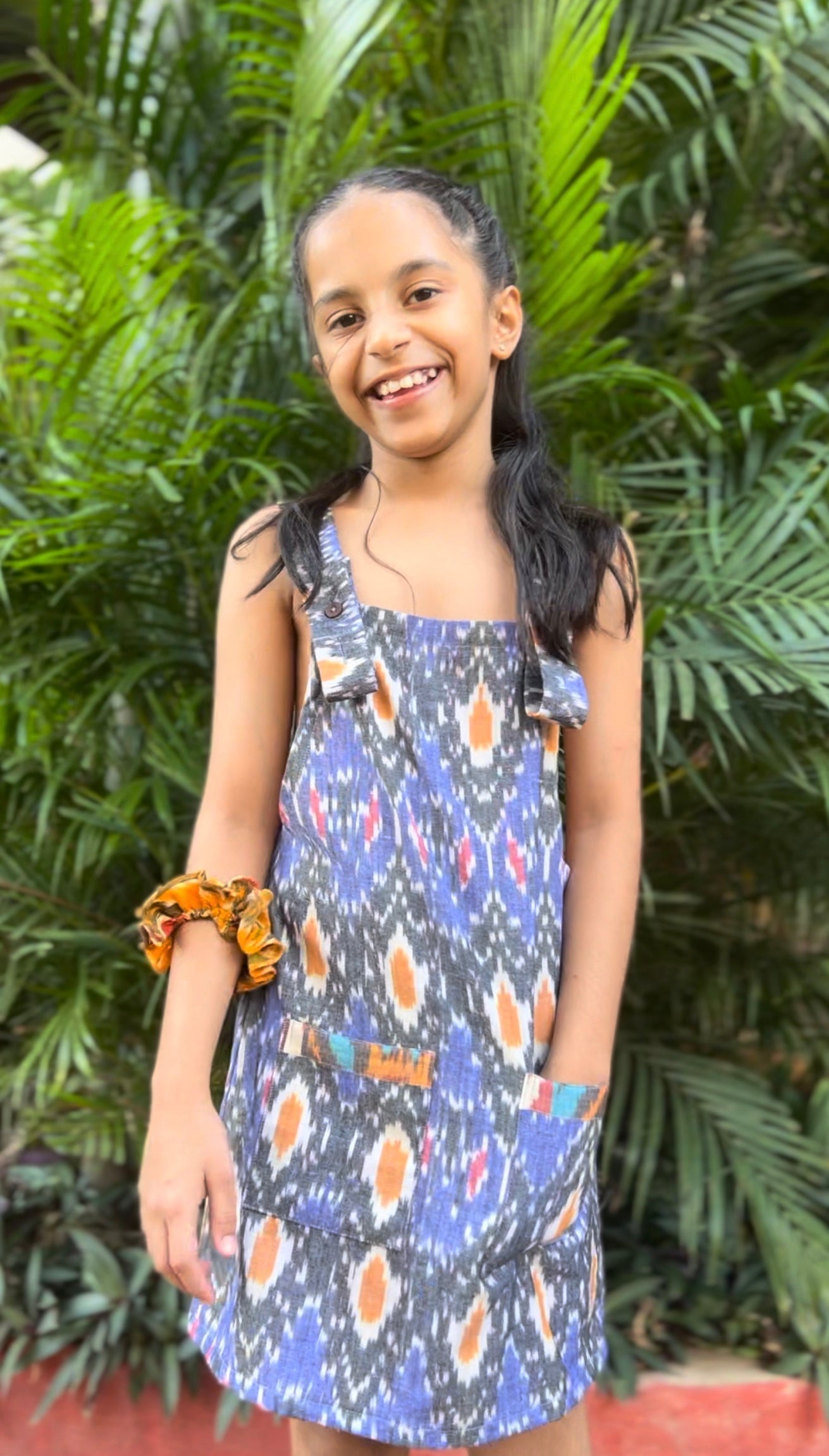 Adjustable dungaree dress