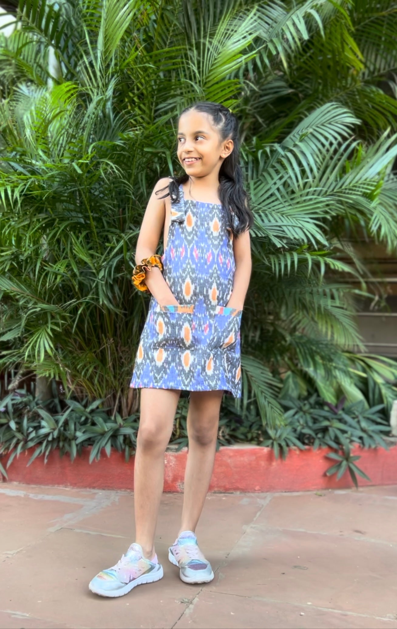 Adjustable dungaree dress