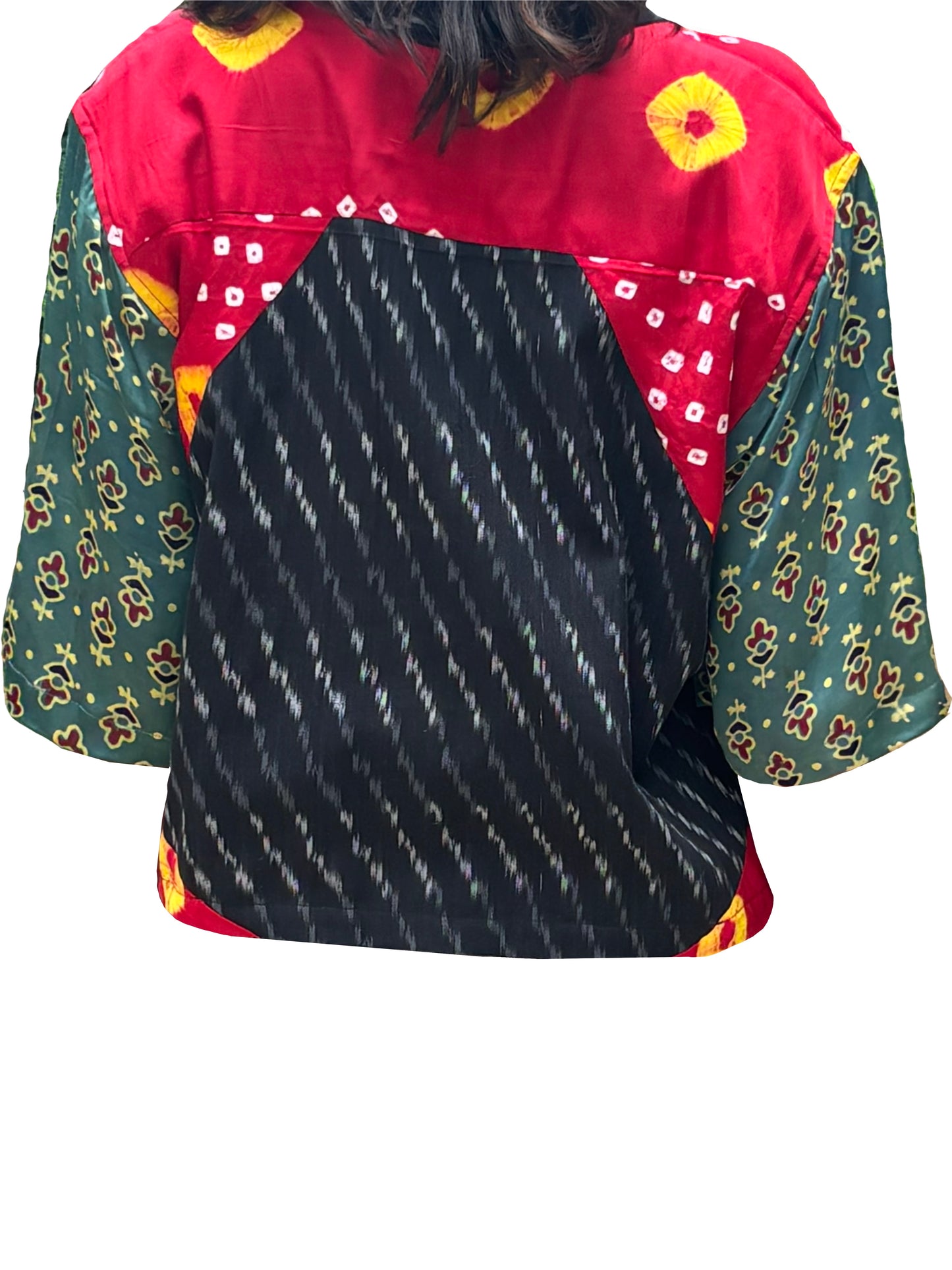 Cropped Ikat Bandhani Shirt