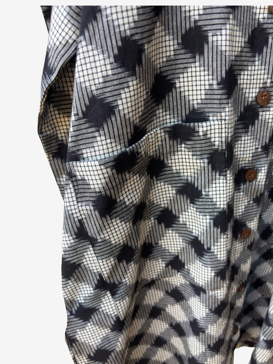 Double Ikat Cold Shoulder Dress