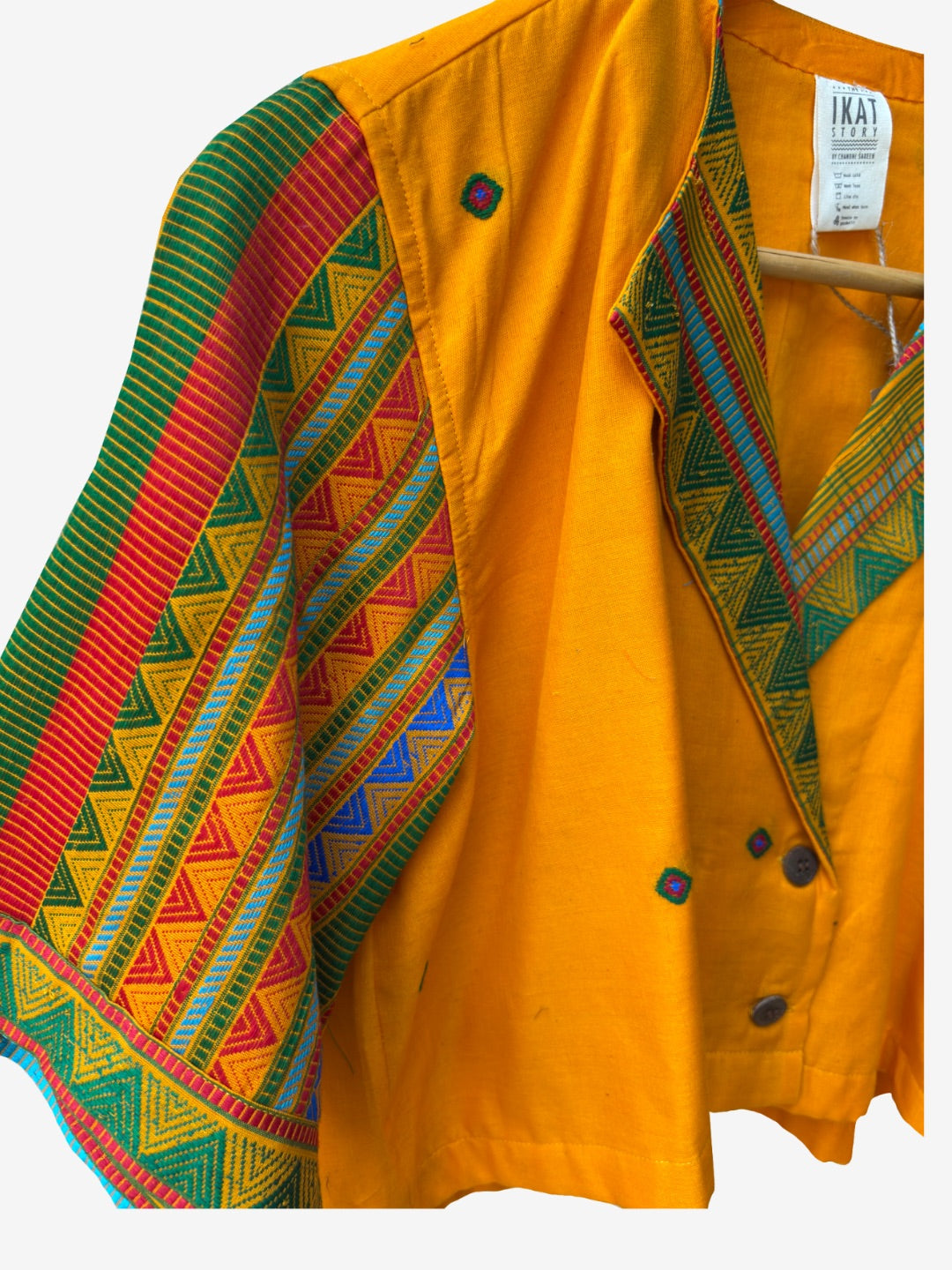 Sambalpuri Double Breasted Crop Shirt