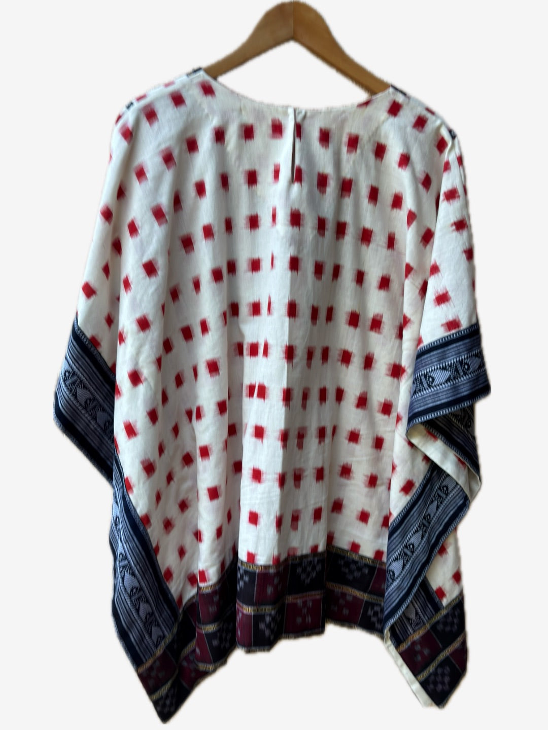 Red checkered kaftan top /dress