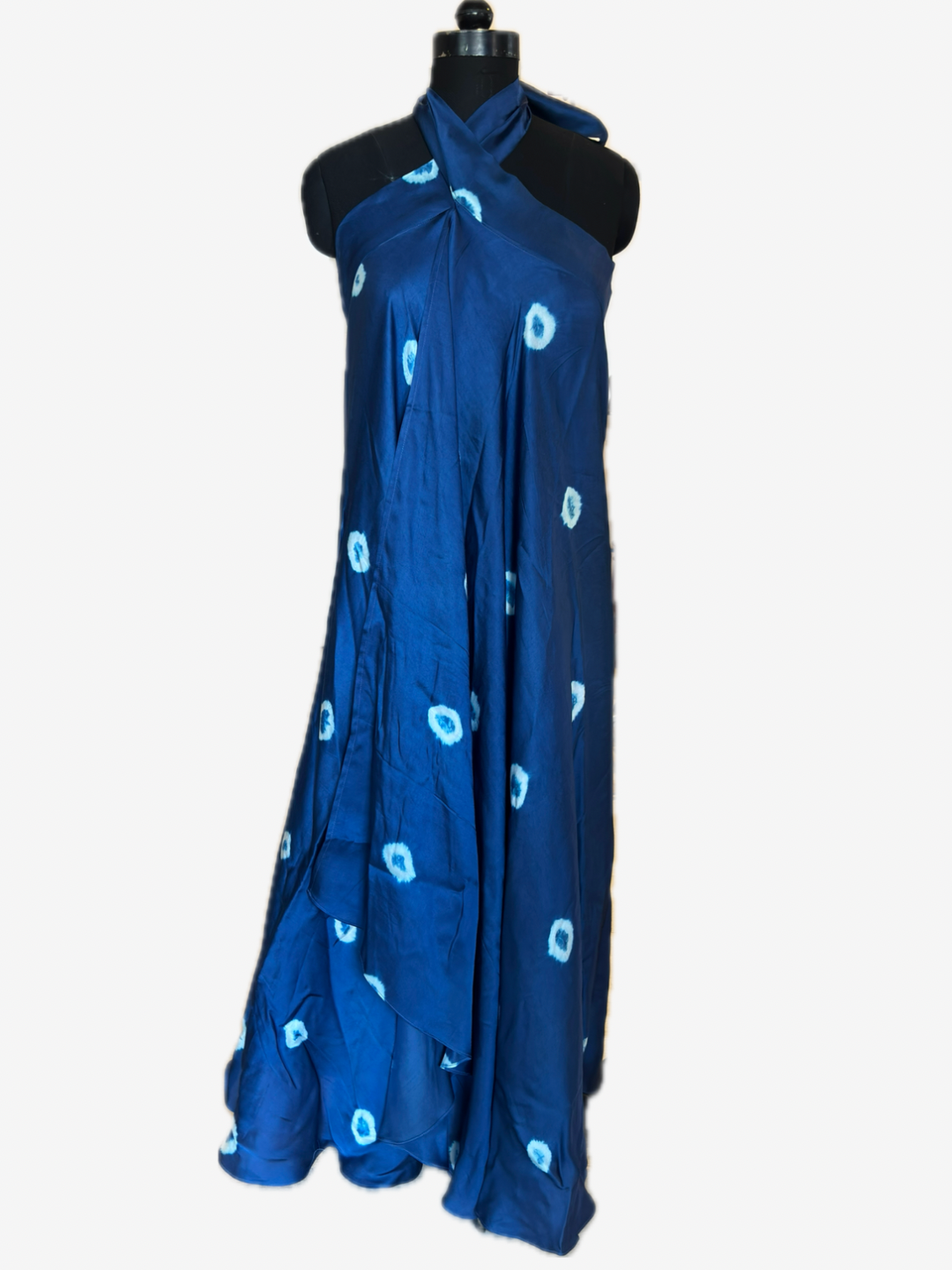 Blue Bandhani Wrap dress/Skirt