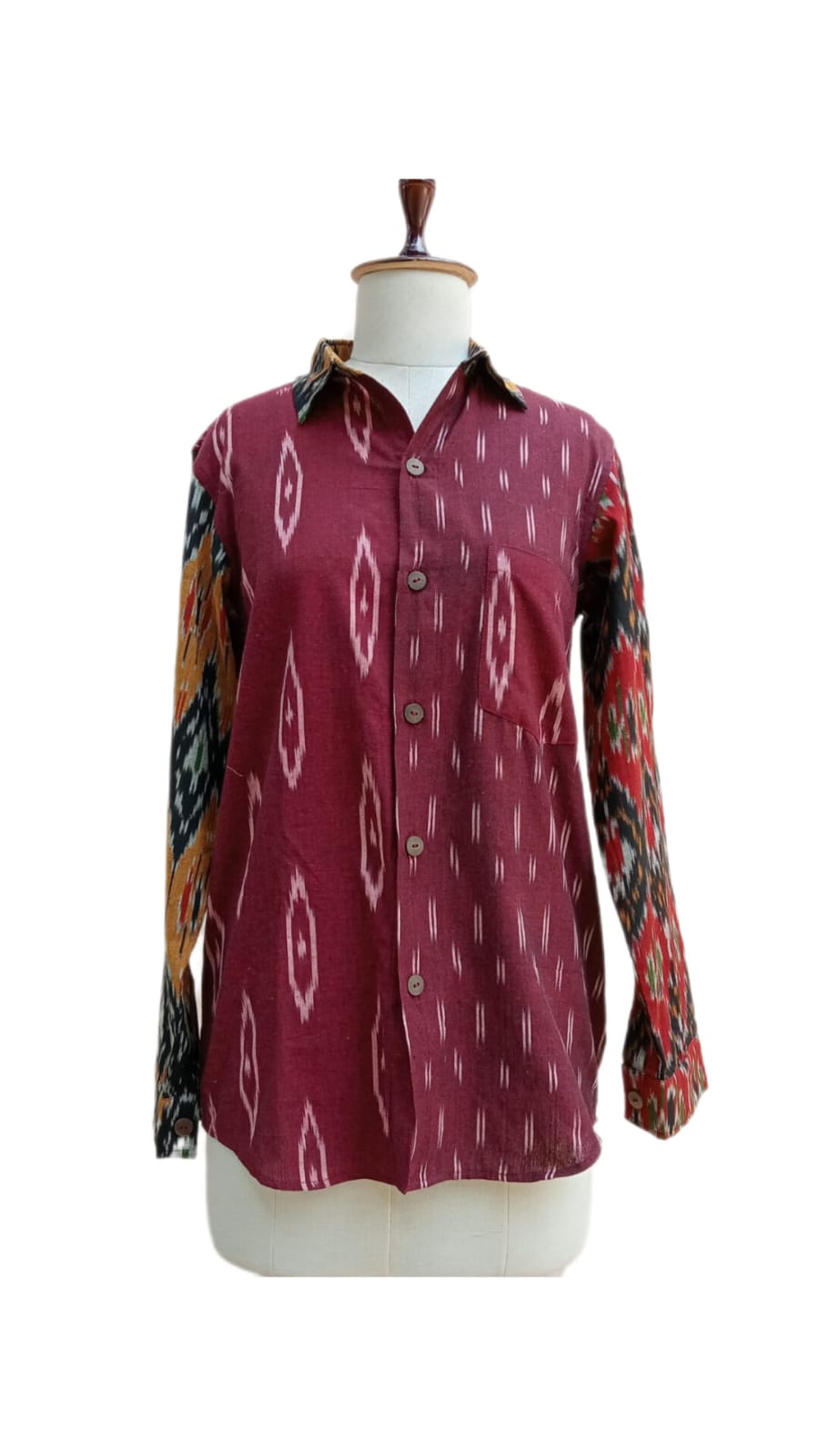 Long Sleeve Patch-work shirt