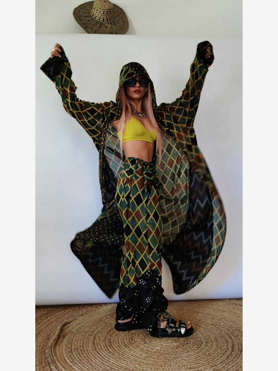 Braided Ikat Mul cape