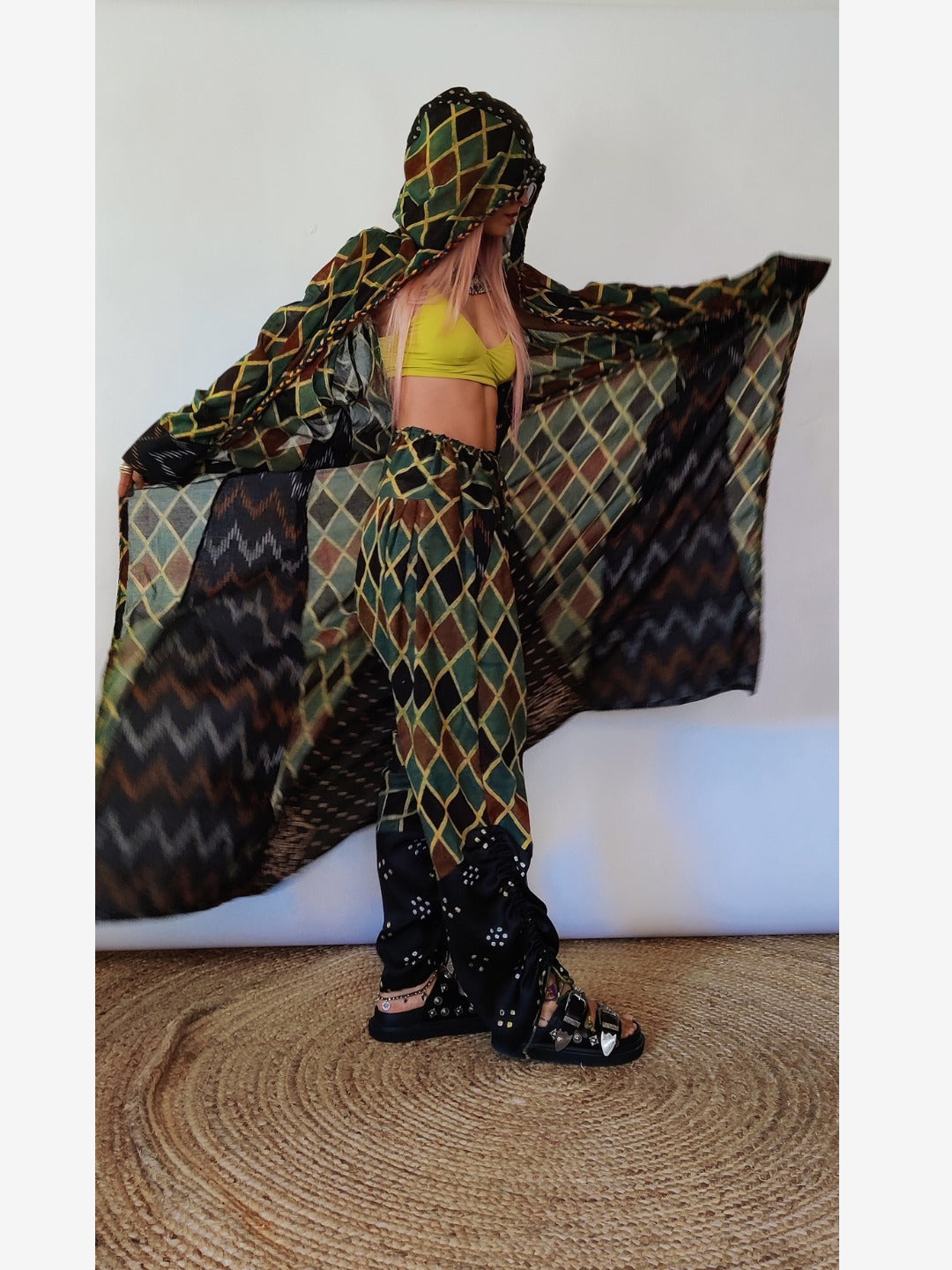 Braided Ikat Mul cape