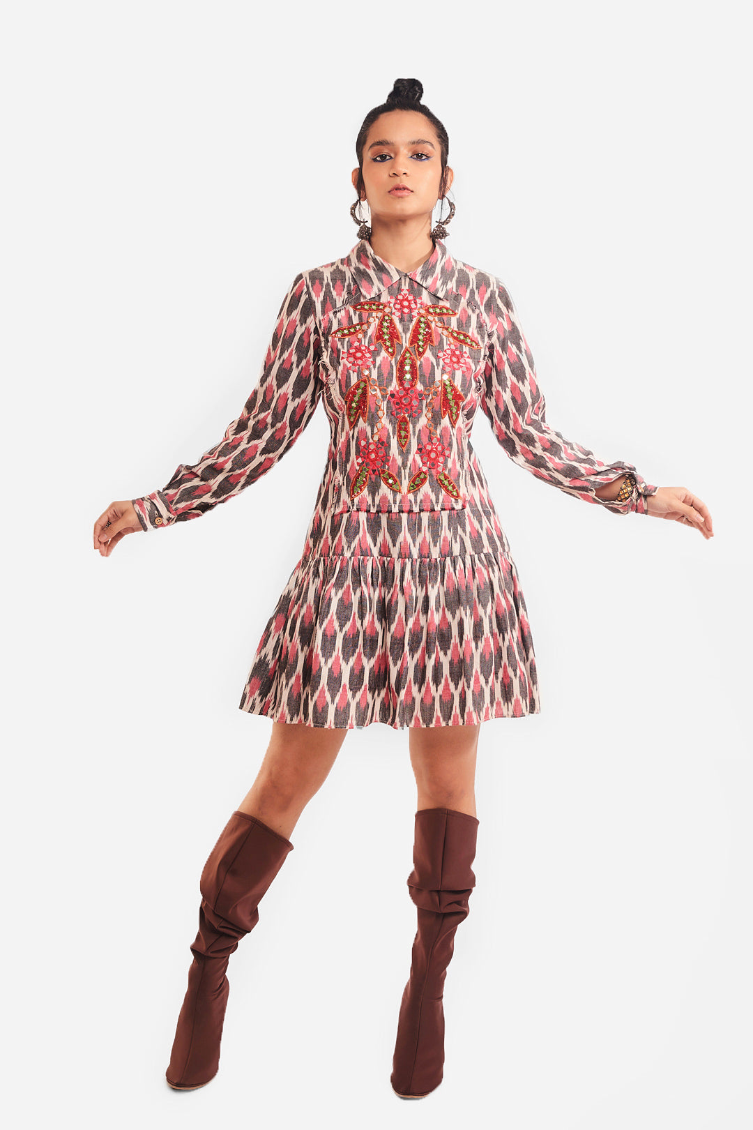 Embellished Skater Dress