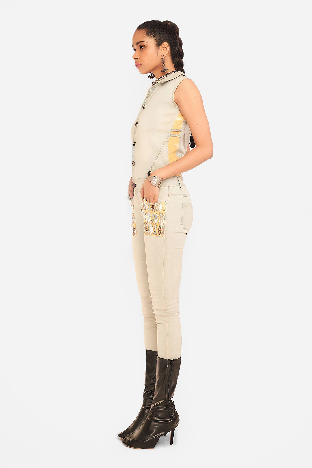 IkatDenim Jumpsuit