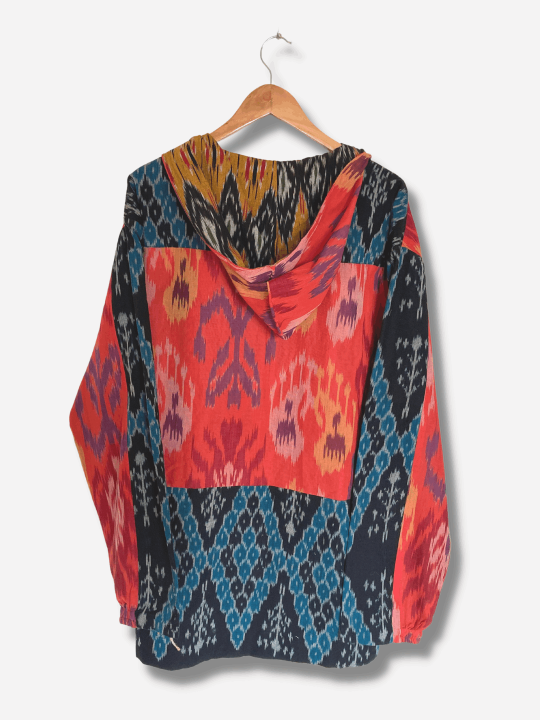 Ikat Patchwork Hoodie Jacket