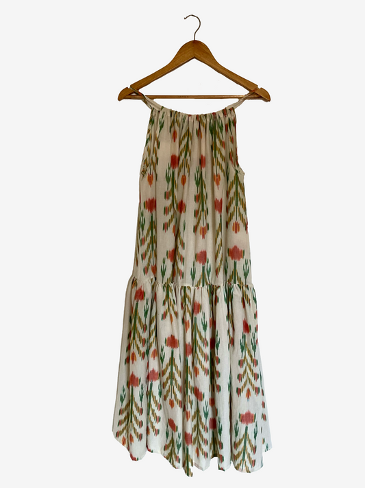 430 flower weave sleeveless dress