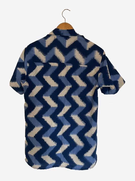 420 double ikat zigzag shirt