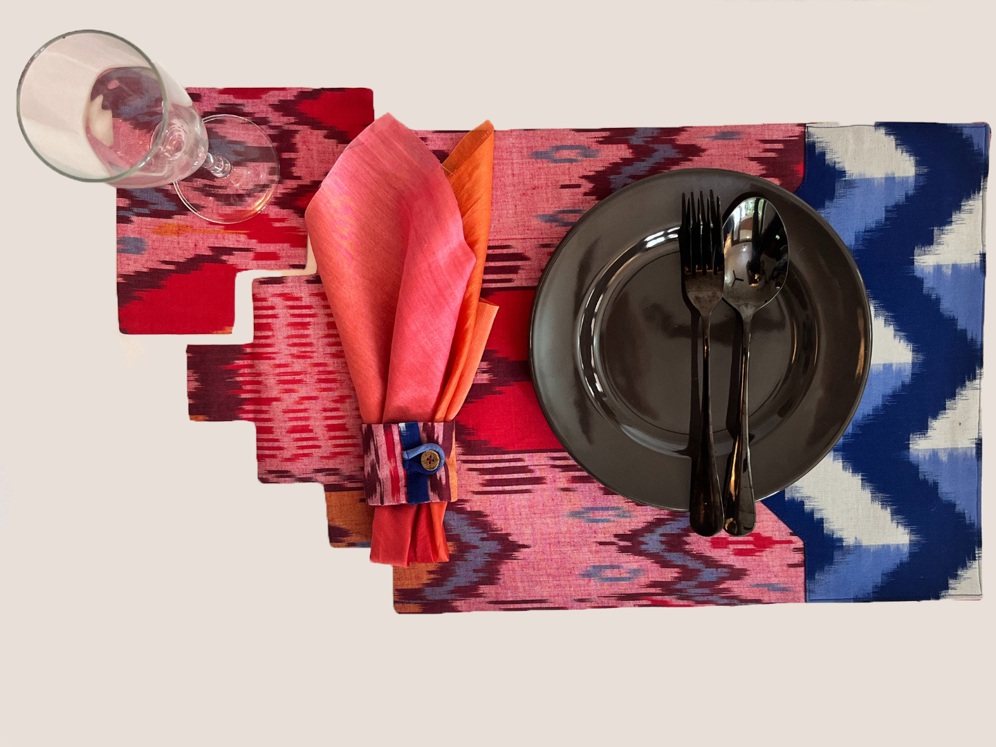 geometric ikat placemat