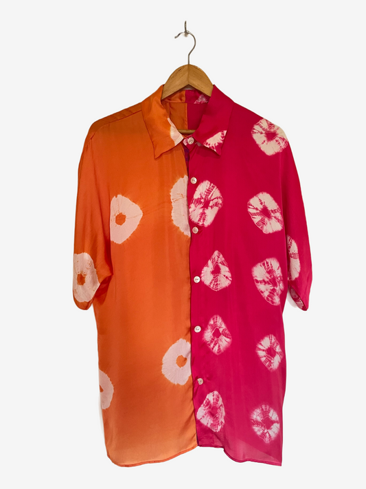 Colorblock Bandhani Shirt