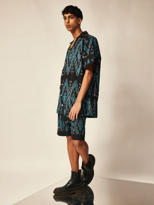Obsidian Blue shirt set