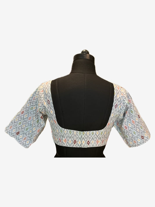Embroidered Silk Ikat blouse