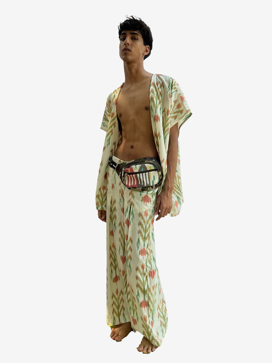 427 Handloom flower weave cape