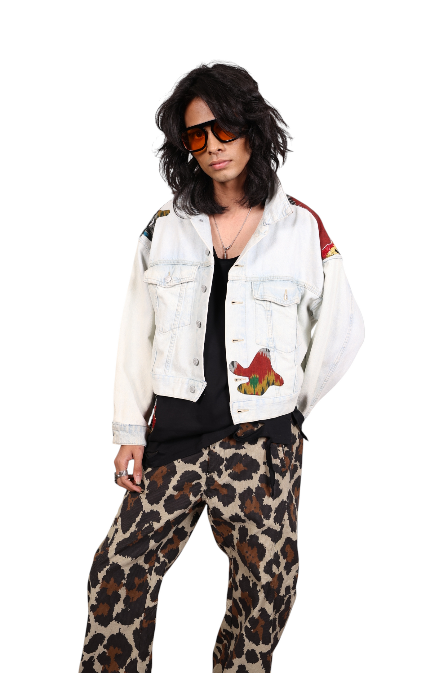 Embroidered denim jacket