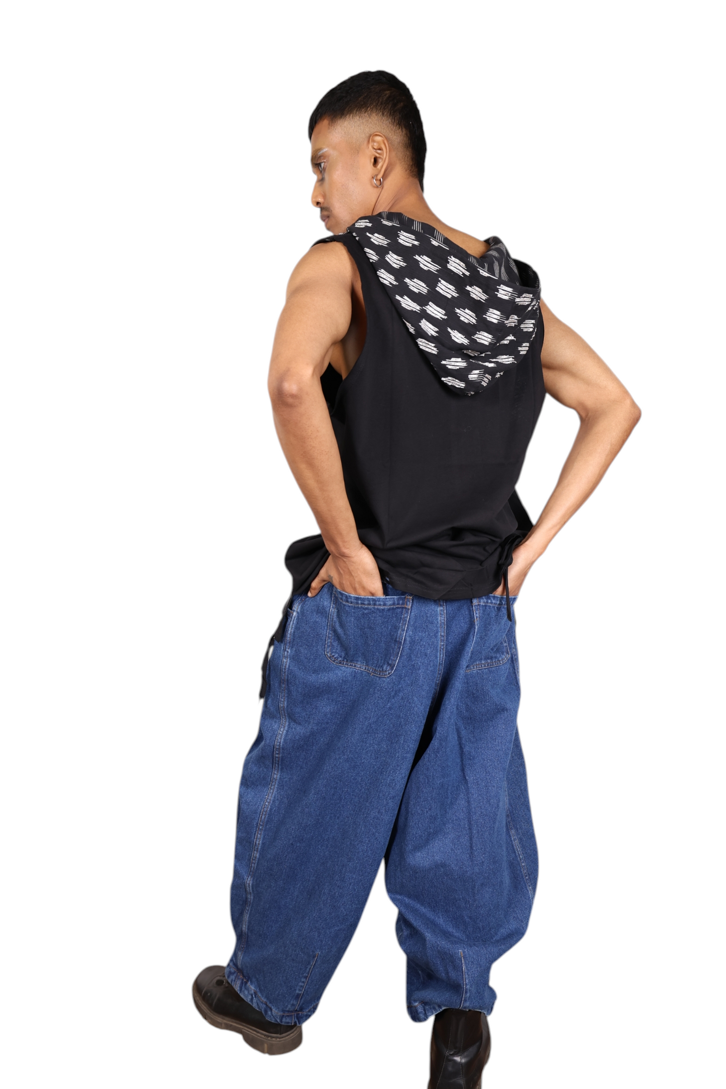 Embroidered patch work hoodie