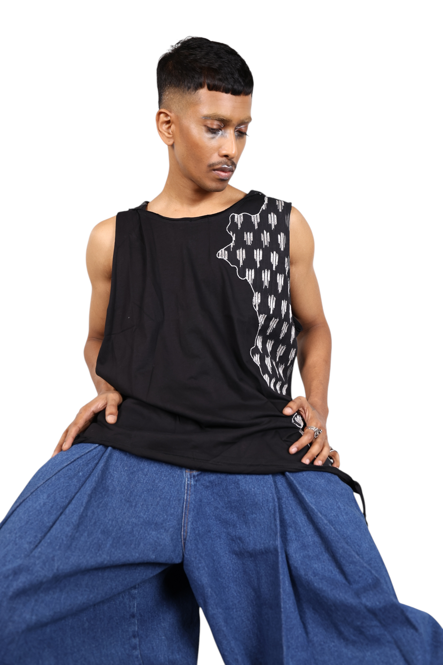 Embroidered patch work hoodie