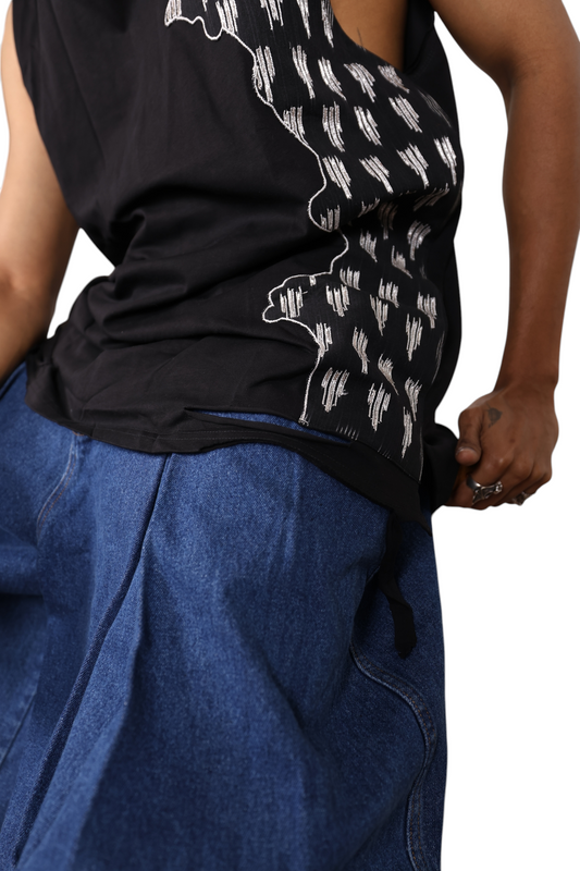 Embroidered patch work hoodie