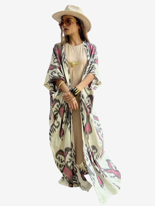 421 Pink Haze Kaftan Cape