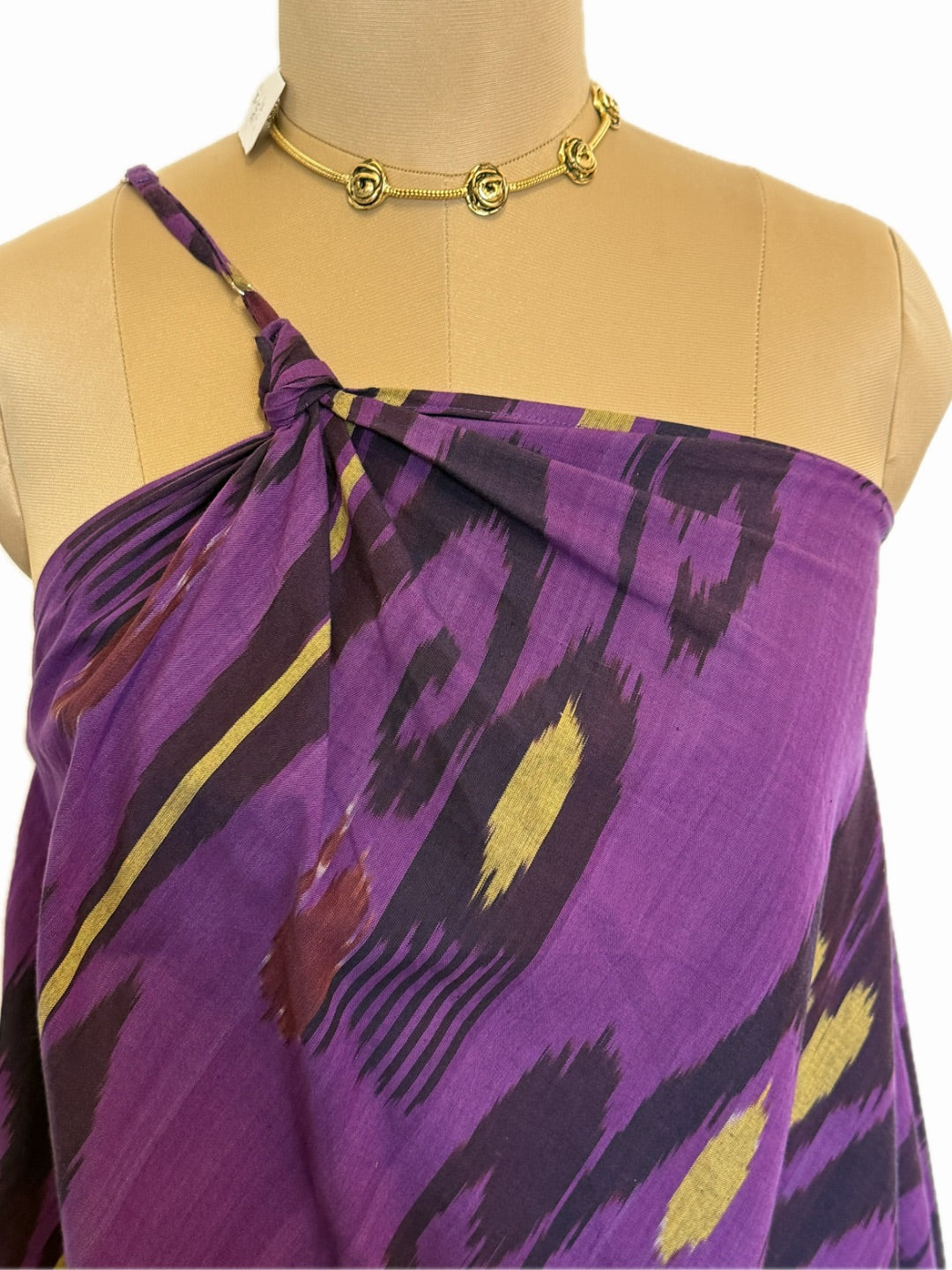 Asymmetric Ikat Dress