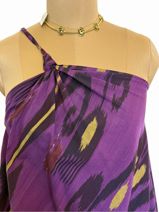 Asymmetric Ikat Dress