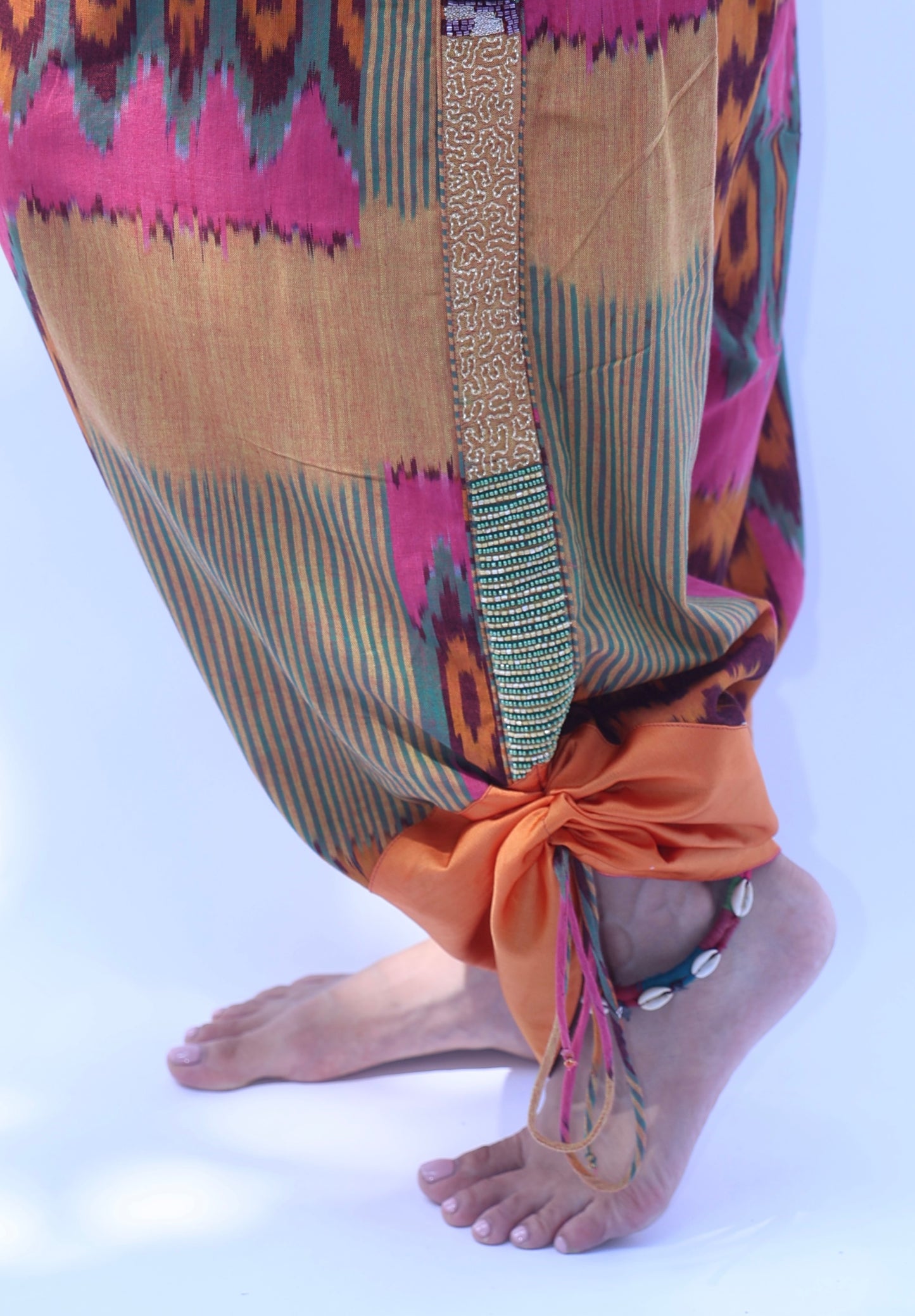 Ikat Embroidered Dhoti