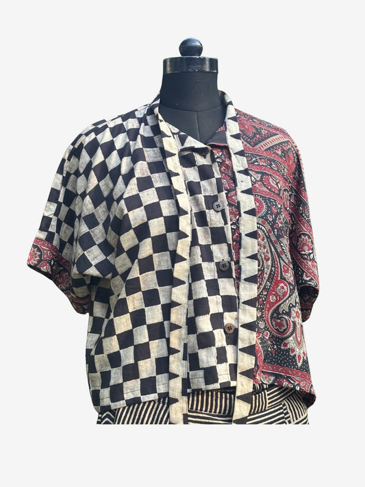 Half and Half Cropped shirt