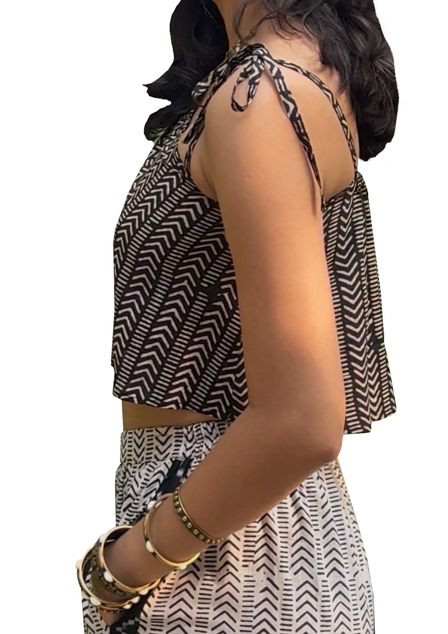 Black Mul Stripe Top