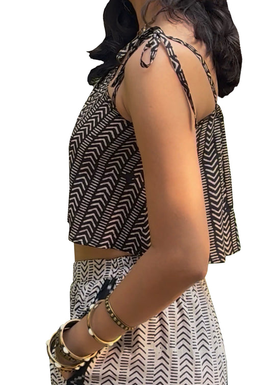 Black Mul Stripe Top