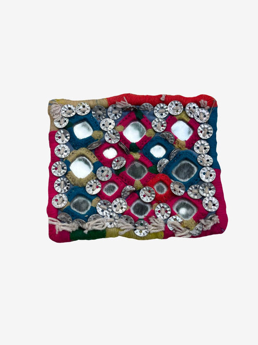 Mirror work brooch