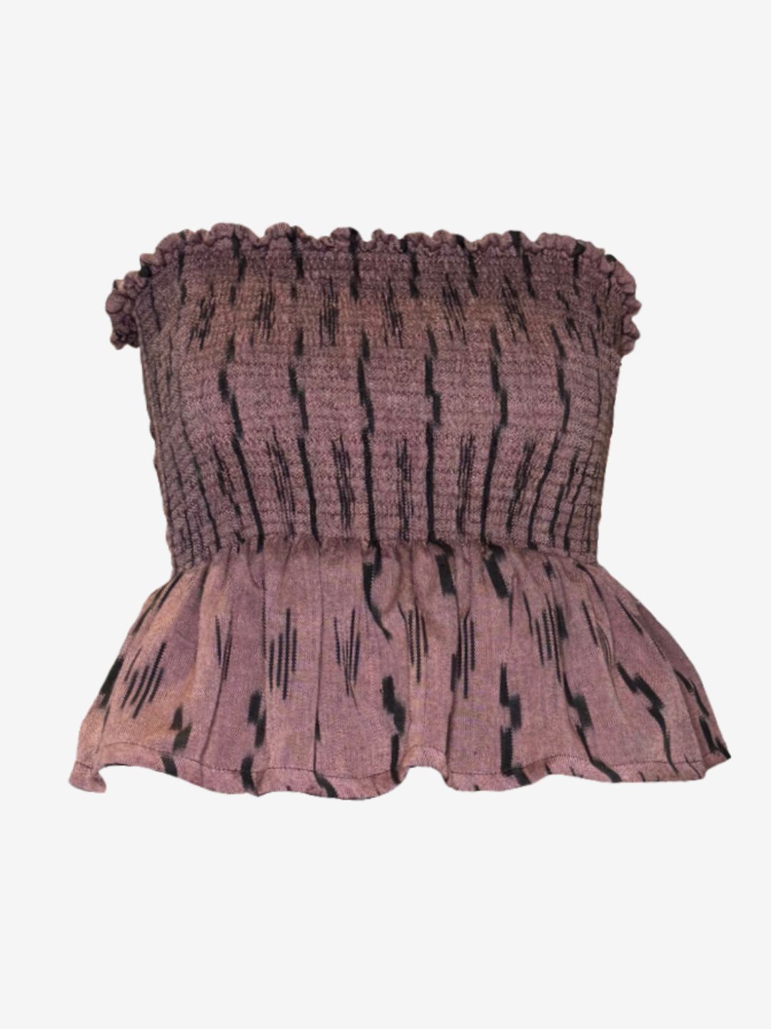 Terra noir peplum top