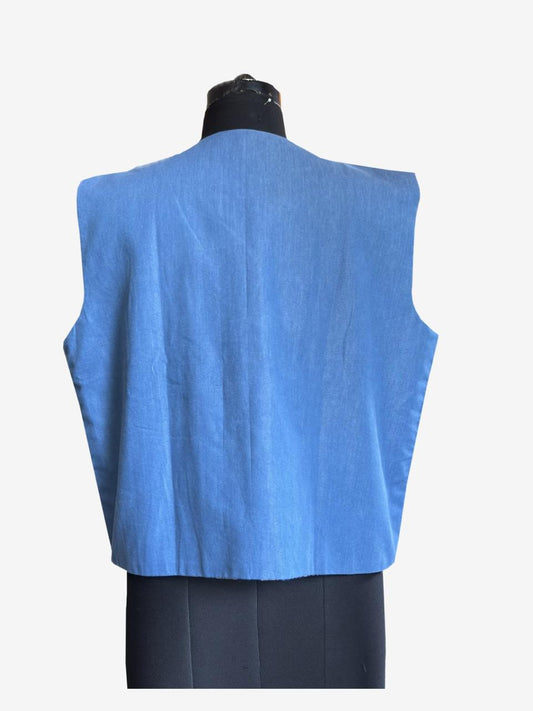 Indigo Reversible Ikat Vest