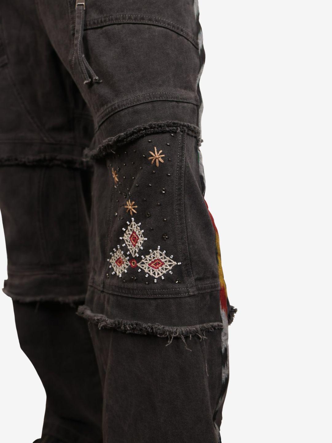 Embroidered Upcycled Jeans
