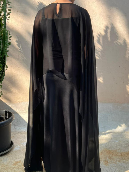 Lycra Dress With cape