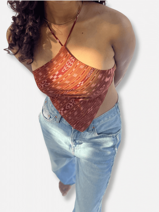 IkatBandhani Reversible hanky top