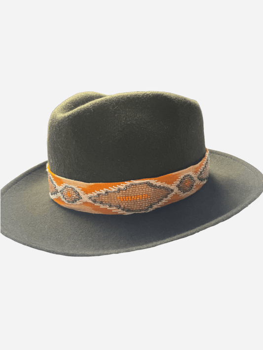 Embroidered Ikat Hat