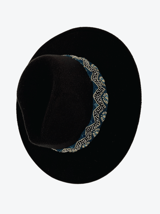 Embroidered Ikat Hat