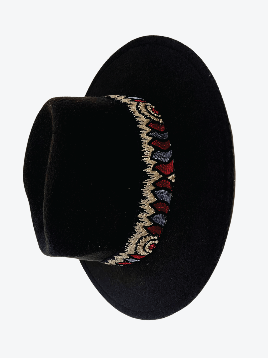Embroidered Ikat Hat